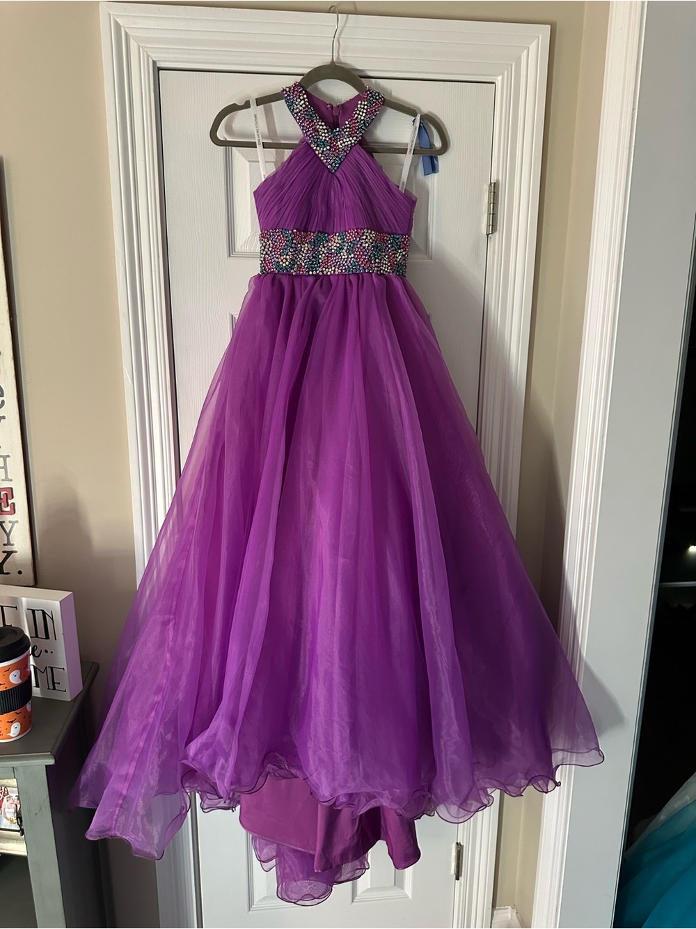 Girls' Purple One More Couture pageant gown